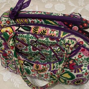 Vera Bradley Floral Quilted Travel Bag - Purple, Green, Pink